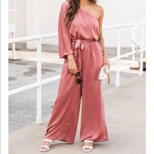 Pink lily romper NEW